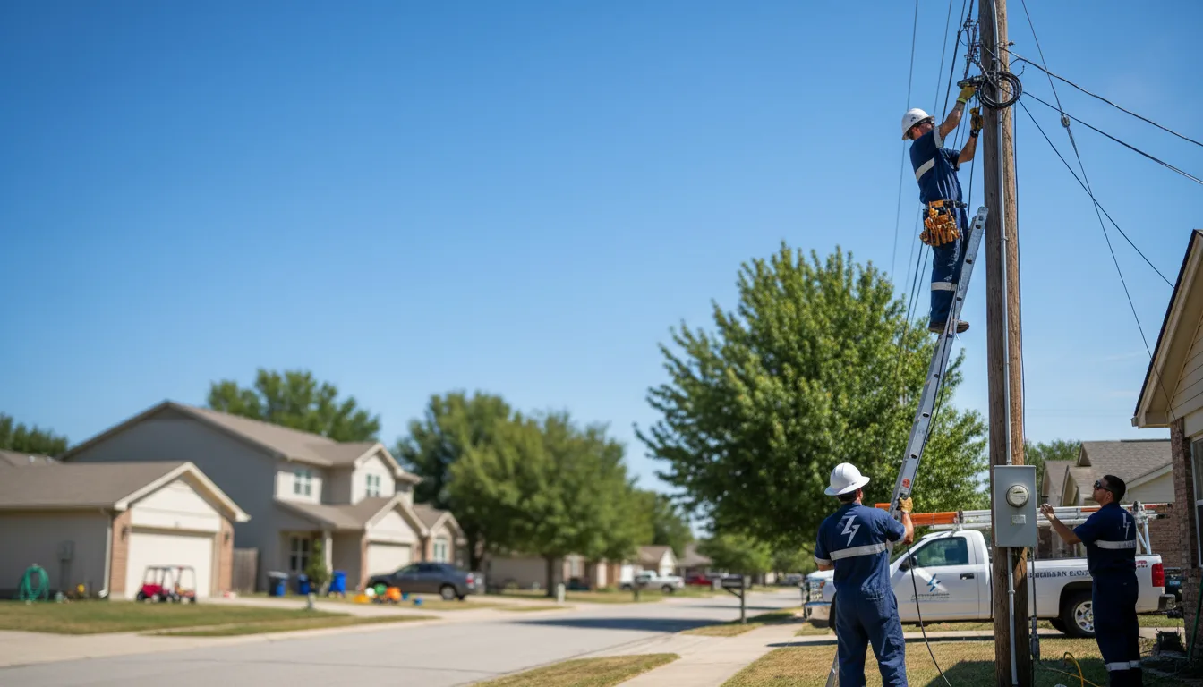 Residential electrician providing installation services in Hope, MN